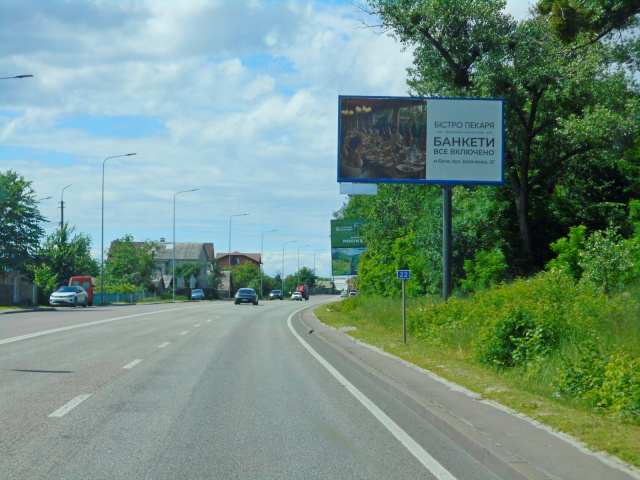 Щит 6x3,  смт. Гостомель, траса М-07 "Київ-Ковель", км 22+000 право