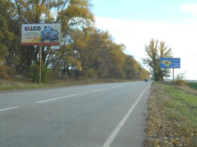 Щит 6x3,  Черкаська траса, траса Н-08 "Бориспіль-Дніпро-Запоріжжя", км 2+300 ліво, виїзд з м. Бориспіль в напрямку Дніпра (Переяслава)