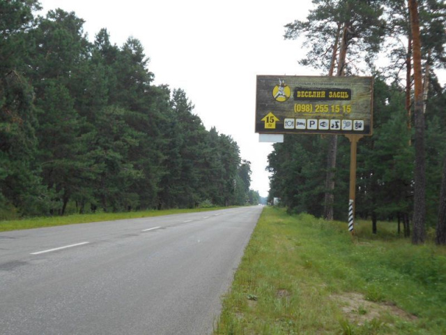 Щит 6x3,  с. Новосілки, траса Р-69 "Київ-Вишгород-Десна", км 35+180 право