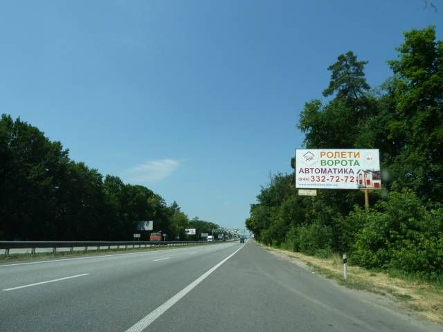 Щит 6x3,  с. Мила, траса М-06 "Київ-Чоп" (Житомир), км 27+950 право