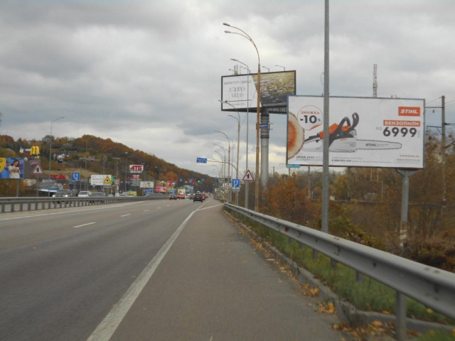 Щит 6x3,  Дніпровське шосе, траса Н-01 "Київ-Знам'янка", км 21+150 ліво