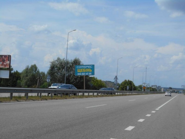 Щит 6x3,  Дніпровське шосе, траса Н-01 "Київ-Знам'янка", км 25+850 право