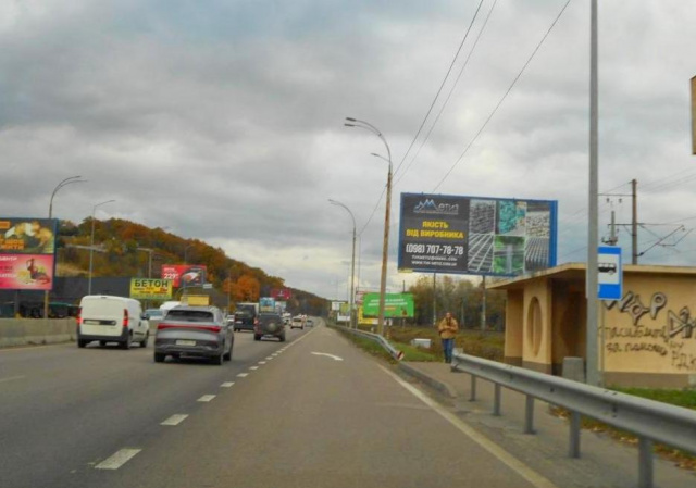 Щит 6x3,  Дніпровське шосе, траса Н-01 "Київ-Знам'янка", км 20+770 ліво