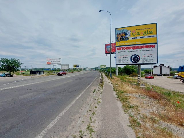 Щит 6x3,  м. Ірпінь, траса М-07 "Київ-Ковель", км 23+400 ліво, вул. Свято-Покровська, 2а