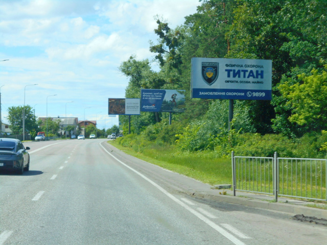 Щит 6x3,  смт. Гостомель, траса М-07 "Київ-Ковель", км 21+800 право