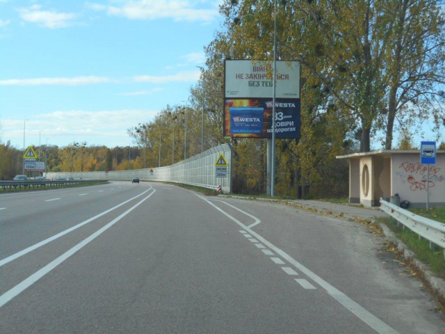 Щит 6x3,  смт. Глеваха, траса М-05 Київ-Одеса, км 27+250 право