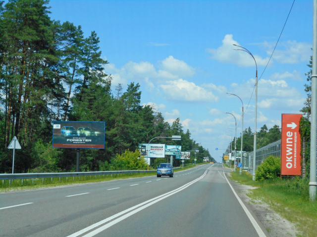 Щит 6x3,  Конча-Заспа, траса Р-01, км 29+100 право