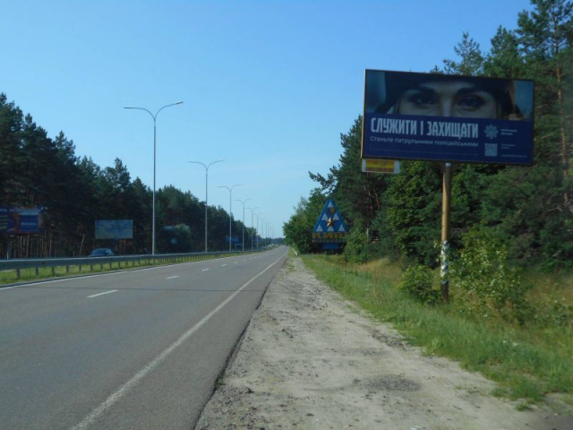 Щит 6x3,  м. Вишгород, траса Р-69 "Київ-Вишгород-Десна", км 18+450 ліво, в'їзд в Київ з боку Вишгорода, Нових Петрівців