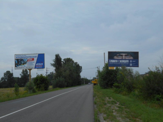 Щит 6x3,  с. Хотянівка, траса Р-69 "Київ-Вишгород-Десна", км 32+900 ліво