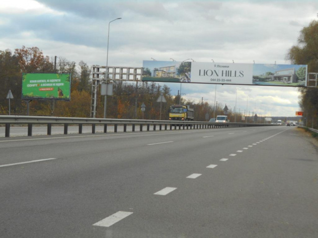 Щит 6x3,  Дніпровське шосе, траса Н-01 "Київ-Знам'янка", км 21+150 ліво