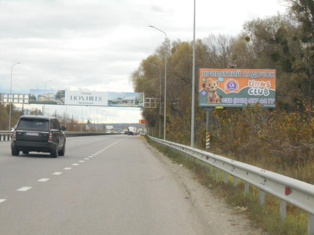 Щит 6x3,  Дніпровське шосе, траса Н-01 "Київ-Знам'янка", км 21+080 право