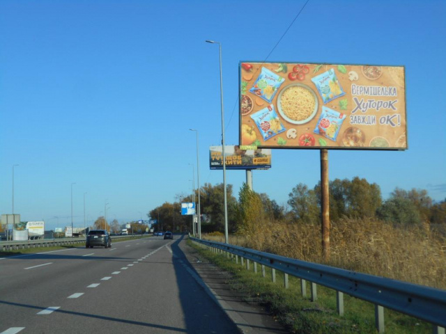 Щит 6x3,  смт. Глеваха, траса М-05 Київ-Одеса, км 27+100 ліво