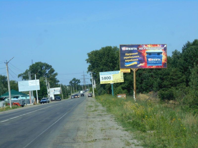 Щит 6x3,  с. Хотянівка, траса Р-69 "Київ-Вишгород-Десна", км 28+450 ліво, виїзд з Хотянівки