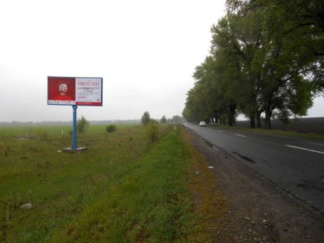 Щит 6x3,  Черкаська траса, траса Н-08 "Бориспіль-Дніпро-Запоріжжя", км 37+030 ліво