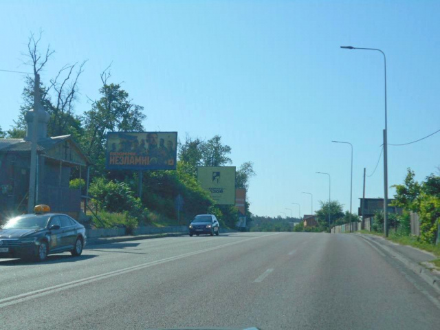 Щит 6x3,  смт. Гостомель, траса М-07 "Київ-Ковель", км 22+700 право, вул. Кулішова, 41
